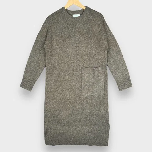 princess polly baby blue dress Tessa Chunky Knit Sweater Mini Dress - Mocha main image 1